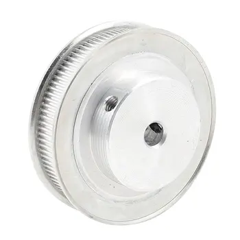 

Silver Tone Aluminum Alloy 100 Teeth 8mm Pilot Bore Screwed Timing Pulley Dropshipping