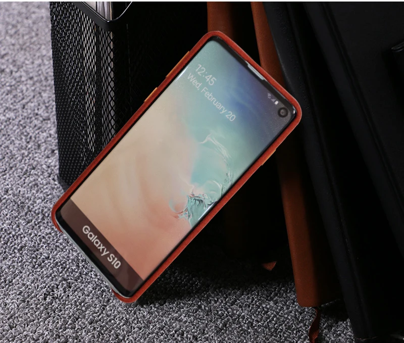 100% Оригинальный чехол для Samsung S10 кожаный премиум класса Galaxy Plus + S10E из замши с