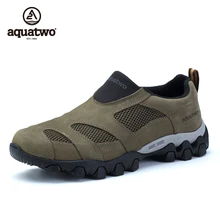 Hot Sale 2016 AQUA TWO Outdoor Shoes Walking Trekking Men’s Shoes Breathable Mesh Shoes For Men US5.5-10.5# Slip On Shoes Men