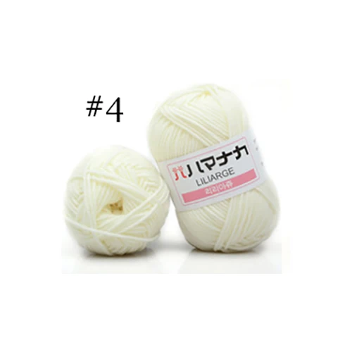 25g/ball красочные 4# чесаный мягкие детские хлопчатобумажная пряжа молочного цвета волокна бархат пряжа для ручного вязания вязальная пряжа для вязания свитер FC141 - Цвет: 4