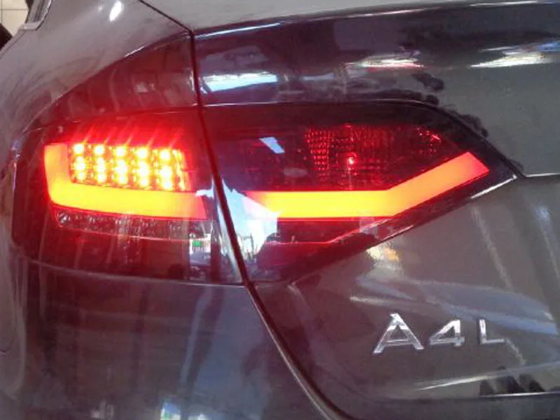 Светодиодный задние фонари для Audi A4 A4L B8 2008 до 2012 год красный прозрачный корпус