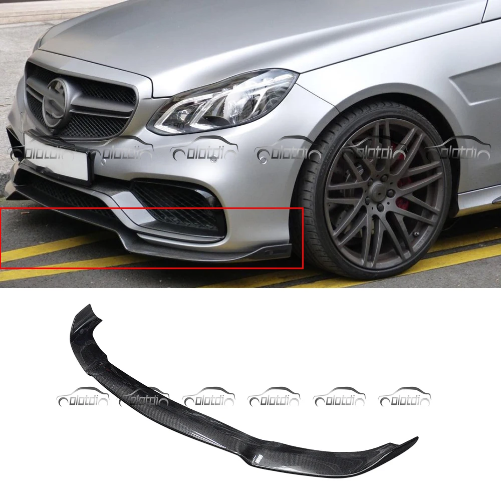 Спойлер переднего бампера из углеродного волокна для Mercedes Benz E Class W212 2014 2016