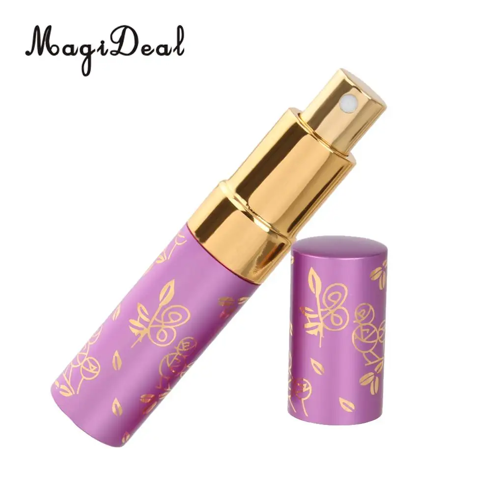 15ml Aftershave Atomizer Bottle Pump Travel Refillable Spray Purple Spray Atomizer glass Anodized Aluminium Scent bottle