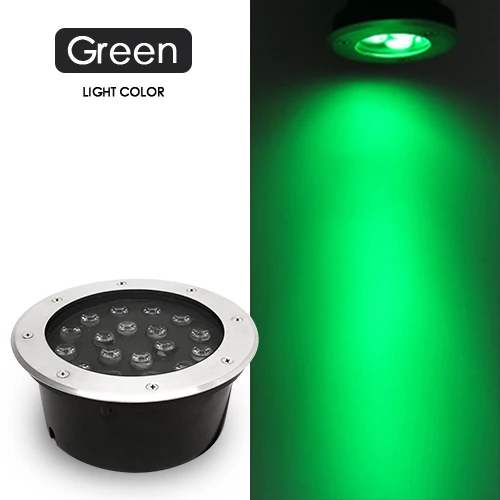 Светодиодный светильник IP68, водонепроницаемый точечный светильник, 85-265 в, напольный светильник, напольный светильник для сада, квадратная дорожка - Испускаемый цвет: Green