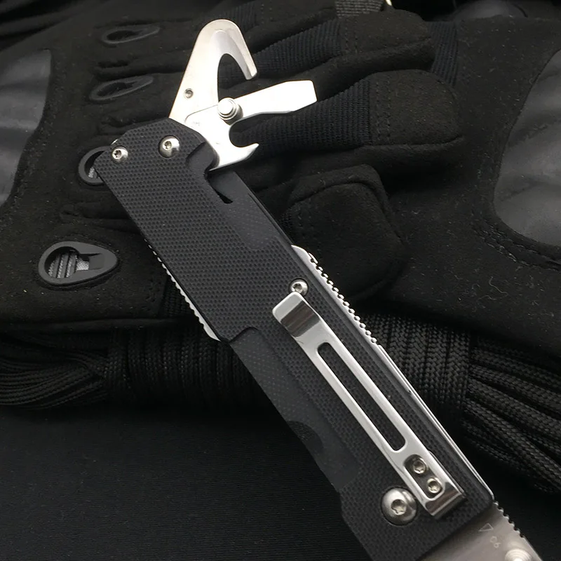 Sanrenmu 9052 Folding Knife 12C27 Blade G10 Handle Outdoor Hunting Camping Survival Utility EDC Pocket Multitool Hunting Tool