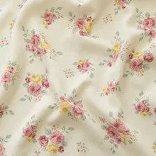 1 м цена, супер толстый атлас рами шифон Весна/Лето ткань Ситцевая бежевый белый фон небольшой красный ткань