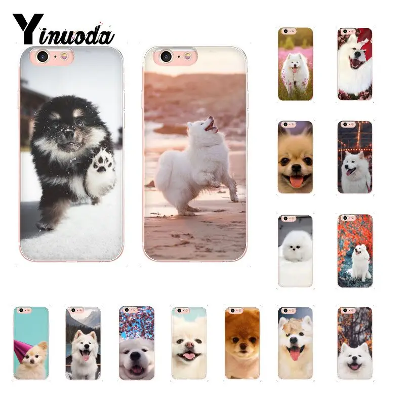 Yinuoda Dog Pomeranian Новое поступление Прозрачный чехол для телефона iPhone 5 5Sx 6 7 7plus 8 8Plus X XS