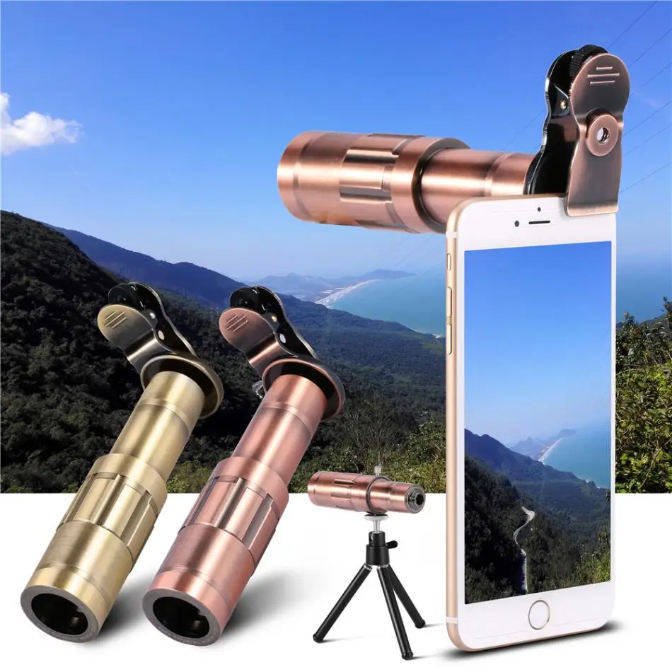 1Pcs Telephoto Lens with Tripod Clip Kit 20X Zoom Optical Telescope for