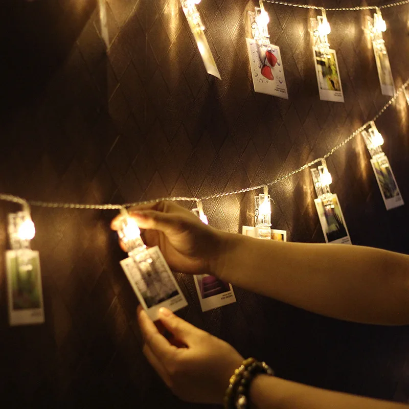 

1.5M 10 Lamp Photo Clip Led Lights String Wedding Decoration Happy Birthday Party Christmas Home Decor New Year Festive Supplies