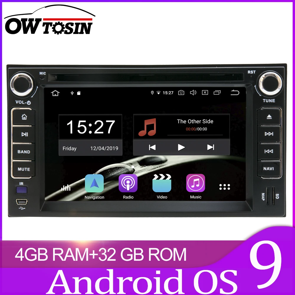 Автомобильный мультимедийный плеер Owtosin радио видео навигация GPS Android 9 0 для