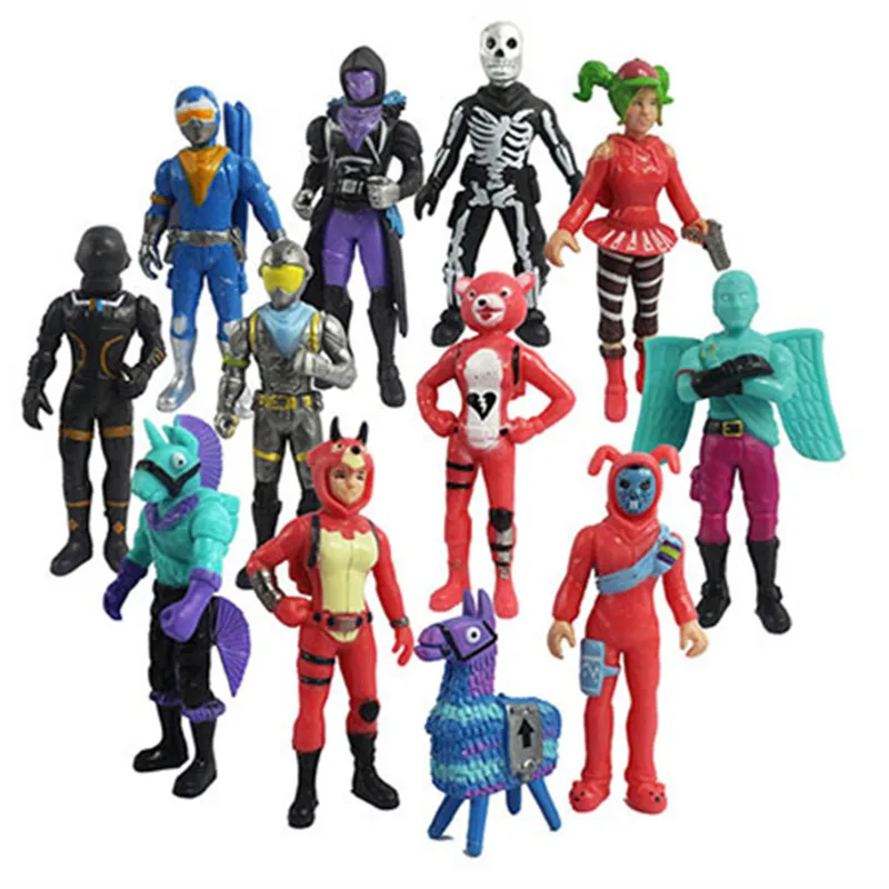 

12pcs 8-12cm Fortnight Action Figure Toy for Children Leader Horse Raven dark voyager fornite Figure Toys Gifts Acrylic fortinet