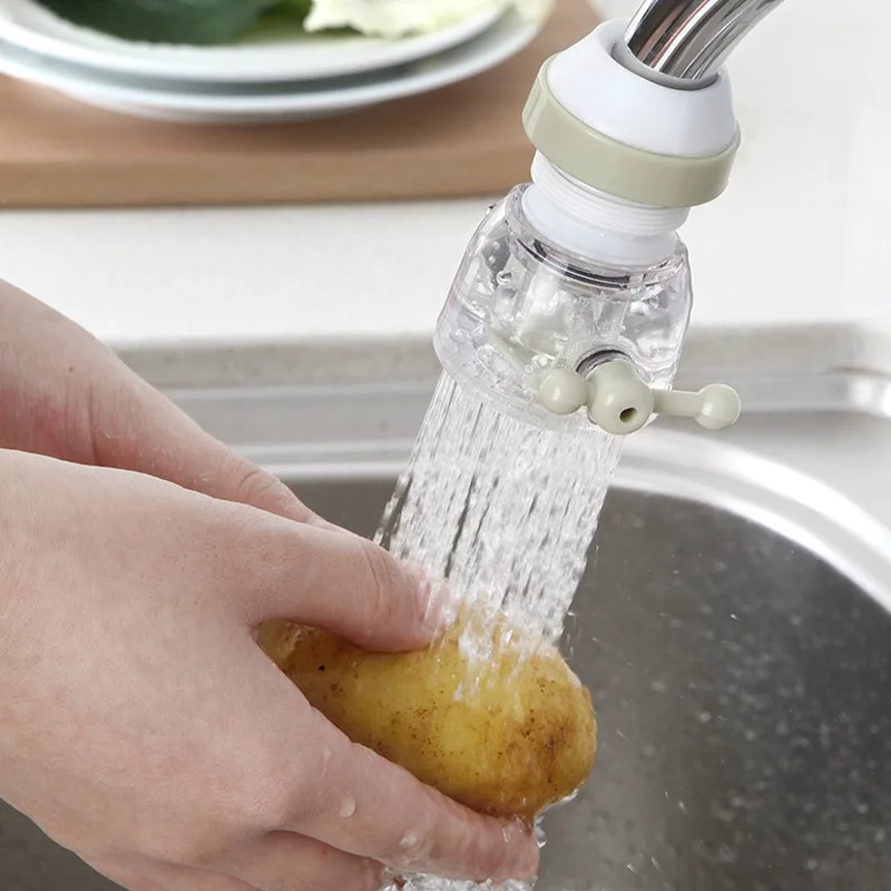 

1PCS 360-Degree Rotary Water-Saving Device, Anti-Splash Faucet PVC Material Water Saving Flow Extender Bathroom Accessories