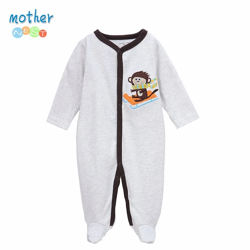 Mother Nest One piece Baby Bodysuit Clothes Winter Boys Clothing Girls Footies Soft Infant Newborn Sleepwear Baby Clothes