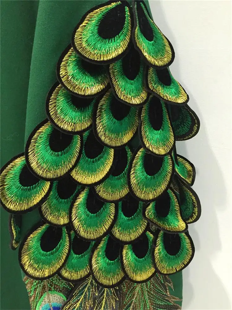 Весенне-осенняя Женская толстовка с вышивкой павлиньими перьями и крыльями, Свободный пуловер с круглым вырезом, Модная хлопковая толстовка с капюшоном Q1689
