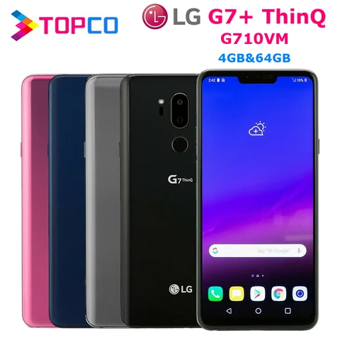 Plus G7  ThinQ G710VM Original Unlocked 64GB ROM 4GB RAM LTE Android Snapdragon 845 Octa Core 6 1  Dual 16MP NFC