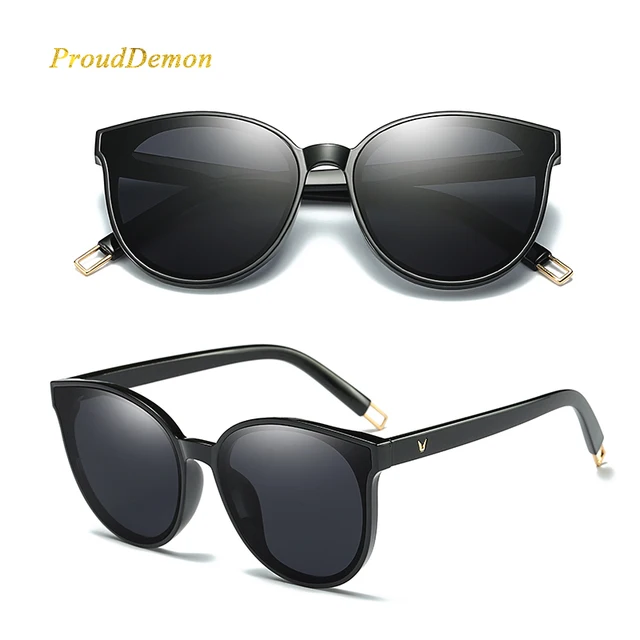 Women Luxury Flat Top Cat Eye Sunglasses Elegant Twin Beam oversized Sun glasses 2