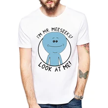 Рик и Морти Стиль Футболка Mr. помогайки Рик и Морти удобные печатных футболка Горячая Топы Футболка