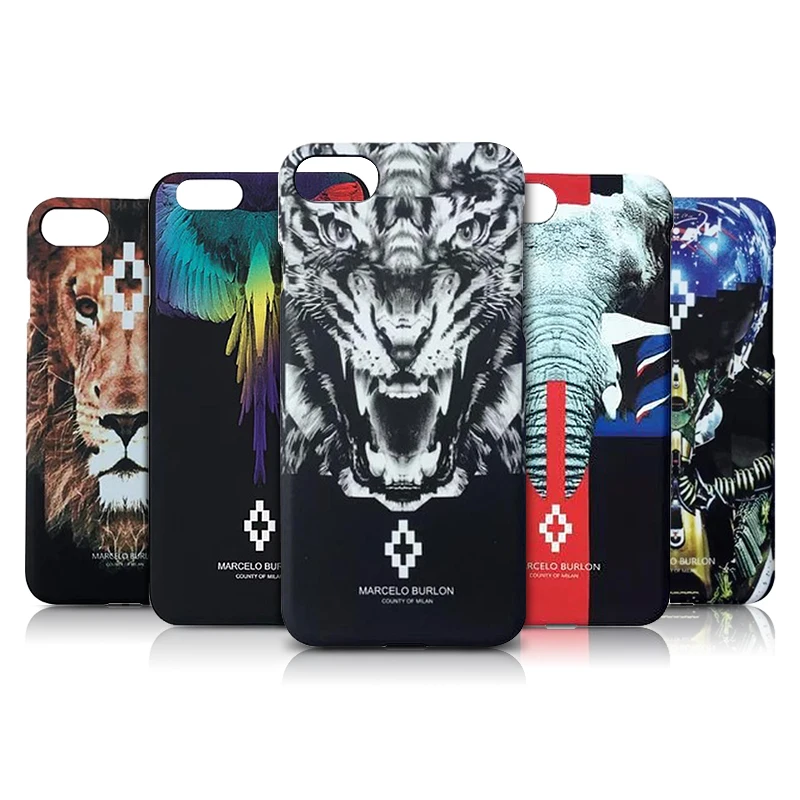 Animal Case For Iphone 7 8 6 Plus Marcelo Burlon Cases Tiger Hard Pc Cover For Iphone 8p Marcelo Back Protector With Retail Box Mobile Phone Cases Covers Aliexpress