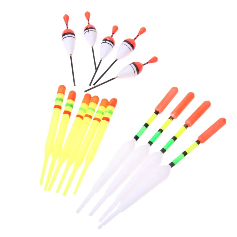 15pcs/Lot Plastic Vertical Buoy Sea Fishing Floats Attachment Rubbers