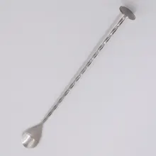 Топ 1 шт. 28 см из нержавеющей стали ложка для смешивания коктейлей, спиральный узор барная ложка для перемешивания ложка барный инструмент инструменты бармена