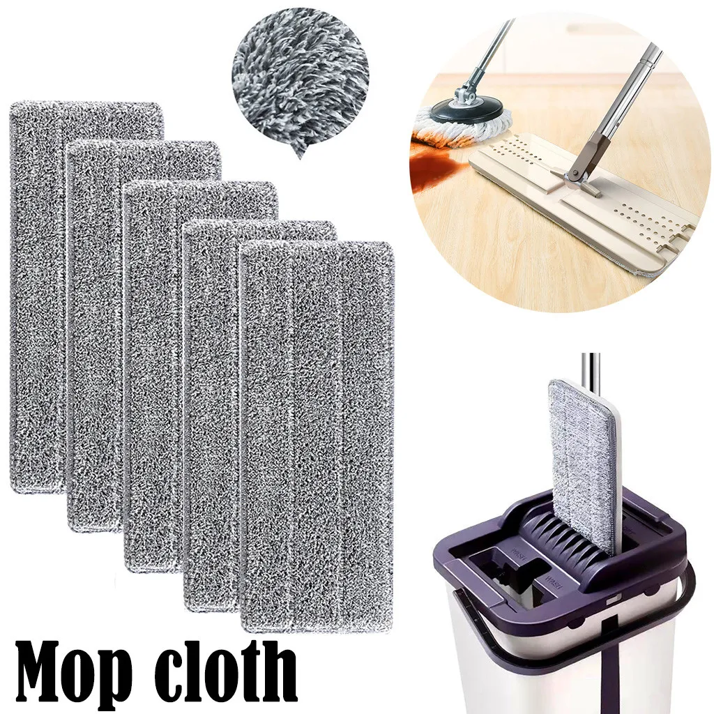 1/2/5/10 PCS Cleaning Supplies Mop Cloth Replacement Microfiber Washable Spray Dust Mop Household Mop Head Cleaning Pad JUNE18