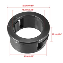 UXCELL Black 10 Pcs 20/28mm Mounted Diameter Snap in Cable Hose Bushing Plastic Locking Protective Grommet Universal Hole Cover promotion pc desk black plastic 50mm diameter flip top cable hole cover 20 pcs