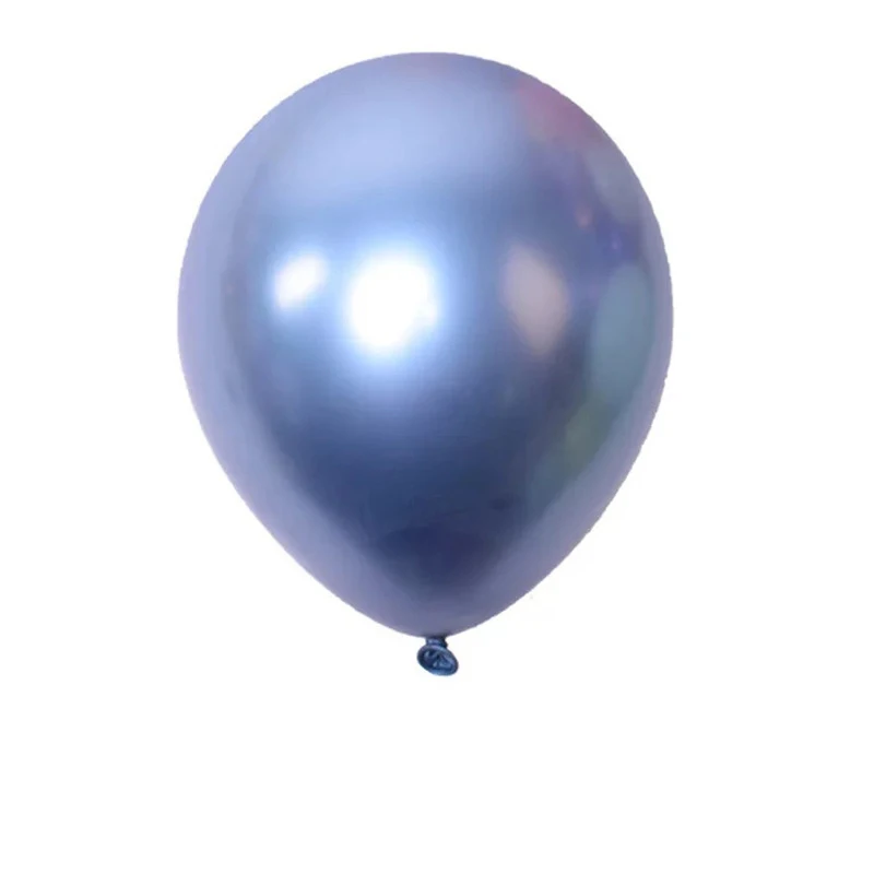 50pcs 12inch New Chrome Metallic Latex Balloons Thick Metallic Globos Inflatable Air Balloon Birthday Party Decoration Ballons - Цвет: Синий