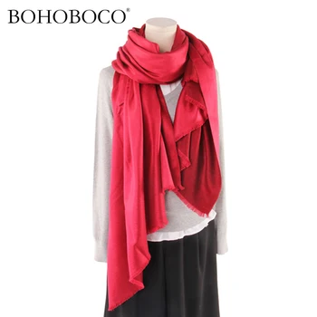 

New Style Fashionable Luxury Plain Solid Silk Wool Mixing Scarf Wraps Stoles Shawl for ladies