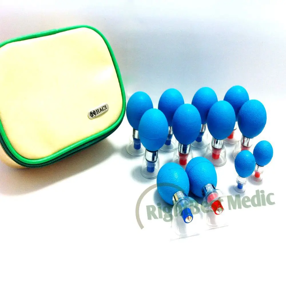

English&Russian User Manual/HACI Silver Plated Magnetic Acupressure Suction Cupping Set - 12 Cups