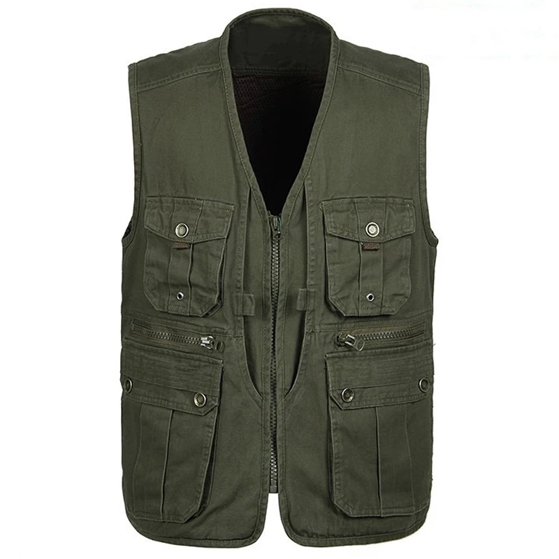 Мужская жилетка с несколькими карманами модная повседневная мужская уличная