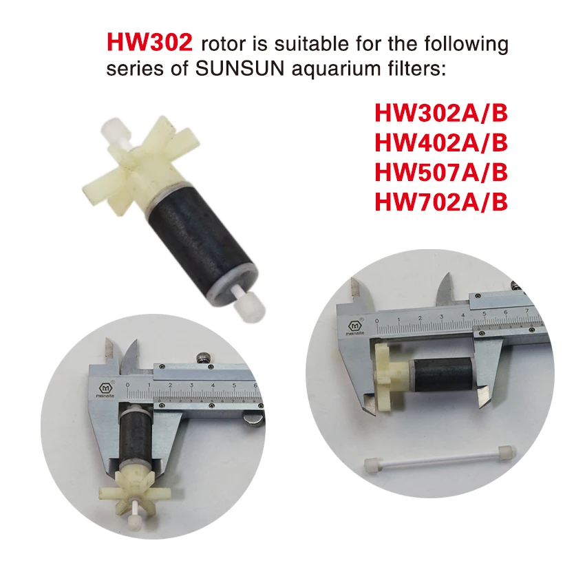 SUNSUN Aquarium Filter Rotor HW-302/303/304/402/403/404/504/505/507/702/703/704/HW3000/HW5000  impeller Aquarium Accessories 2