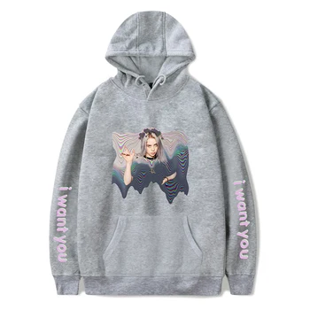 

New trend casual women's hooded sweatshirt BILIE EILISH print hoodie women's / men's jacket loose round neck pullover hoodies