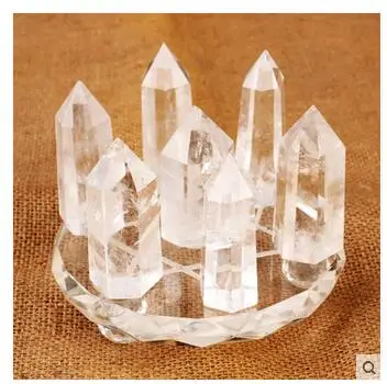 

Free Shipping Feng Shui Seven Array of natural white water crafts Home Decoration Quartz