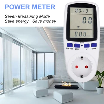 

Digital Energy Meter Watt Volt Voltage Electricity Monitor Analyzer Power EU Plug LCD Display 230V 50Hz 16A 45%