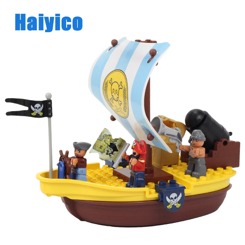 Ferris wheel Big Building Blocks Accessories Assembly Compatible With Duplo Basics Bricks Rail Bus Pirate Ship BABY Toys gifts