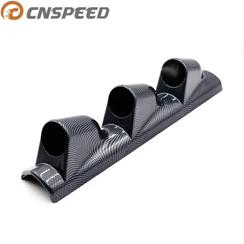 

CNSPEED 52mm Universal 3 Hole Left Hand Drive Auto Car A Pillar Carbon Fiber Triple Gauge Holder Gauge Pod Auto Car Meter