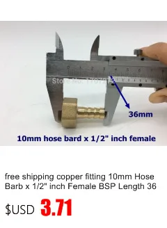 Медный фитинг 16 мм шлангов x 3/" дюймовый Женский латунный колючая Соединительная муфта Соединительный адаптер