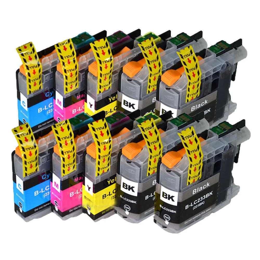 

10 Ink Cartridge LC-233 BK/C/M/Y for Brother MFC-J4620DW MFC-J5320DW MFC-J5720DW