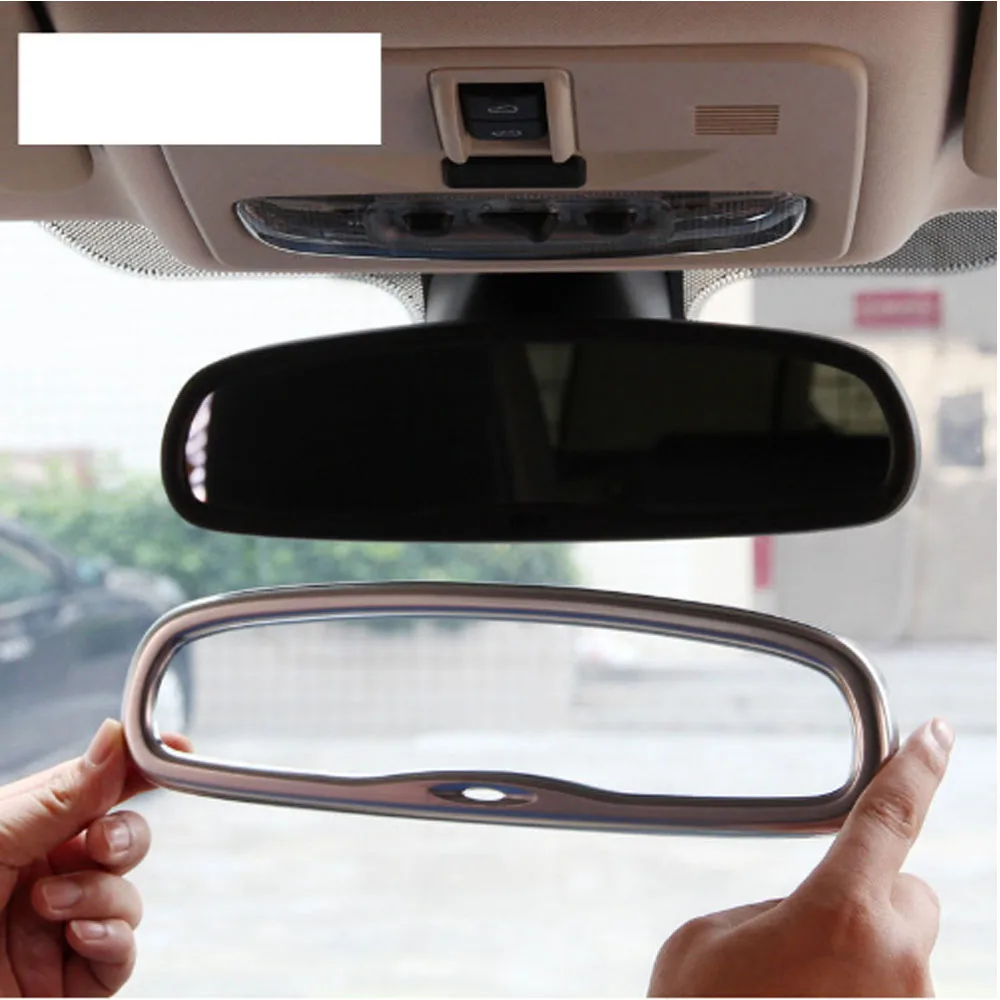 

For Landrover Freelander 2 2008-2015 ABS Chrome Car Interior Rearview Mirror Cover Frame Trim Sticker Car Accessories