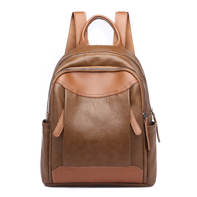 Casual Women Backpack High Quality Soft PU Leather Travel Backpacks