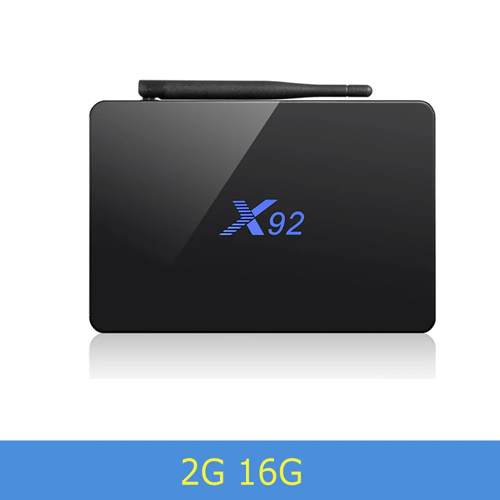 [Подлинный] X92 3 Гб/32 ГБ 3 ГБ/16 ГБ 2 ГБ/16 ГБ Android 7,1 Smart tv Box Amlogic S912 Восьмиядерный процессор полностью загруженный 5G Wifi телеприставка - Цвет: 2G 16G