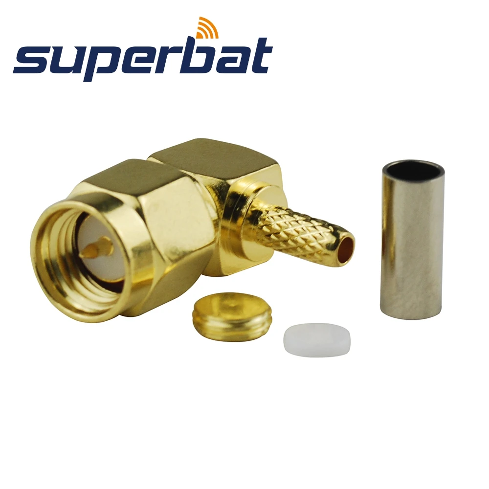 Superbat 10 шт. обжим SMA разъем прямоугольный для кабеля RG174 RG188A RG316 LMR100 | Мобильные