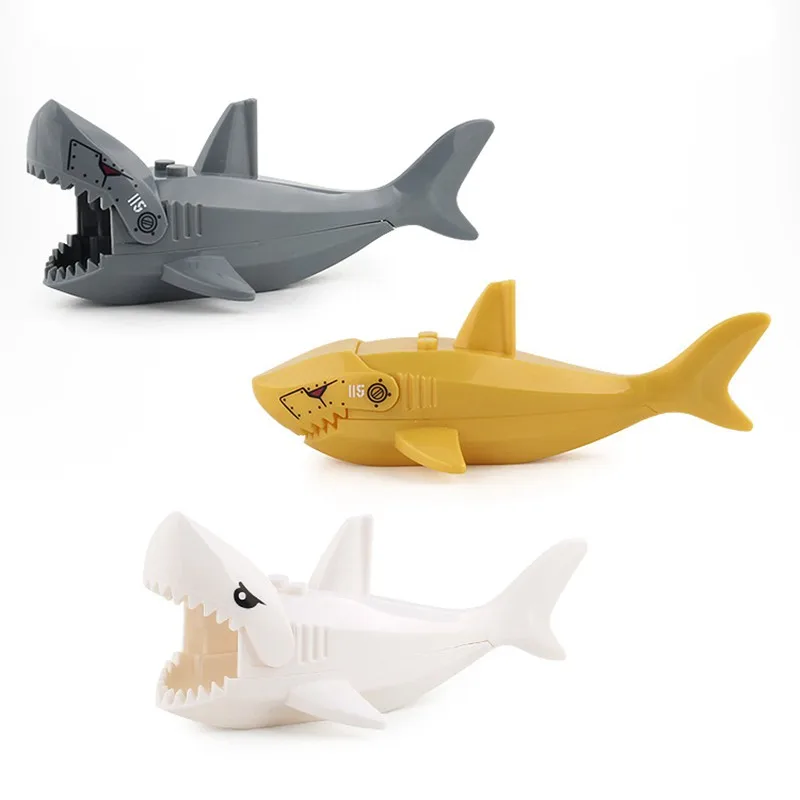 

Animals Blocks Series Pirates of the Caribbean Shark Figures Building Blocks Toys For Children Assemble Toys Kids Gifts
