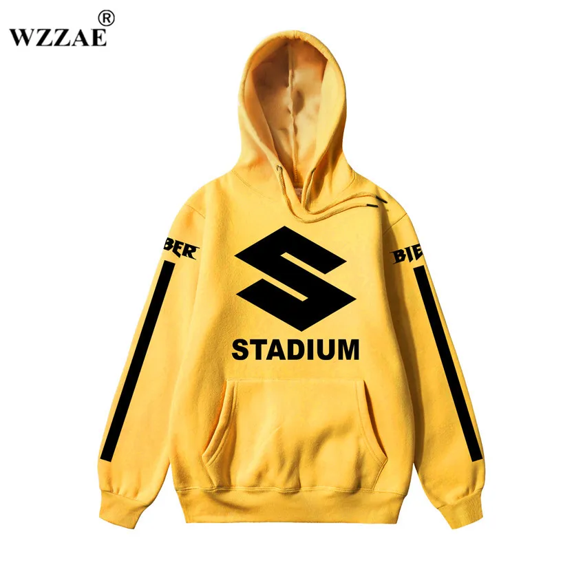 2018 New Design JUSTIN BIEBER STADIUM TOUR 2018 Men Hoodies Hip Hop Fashion Casual Blacck Stripe Purpose Tour Sweatshirts S-XXL