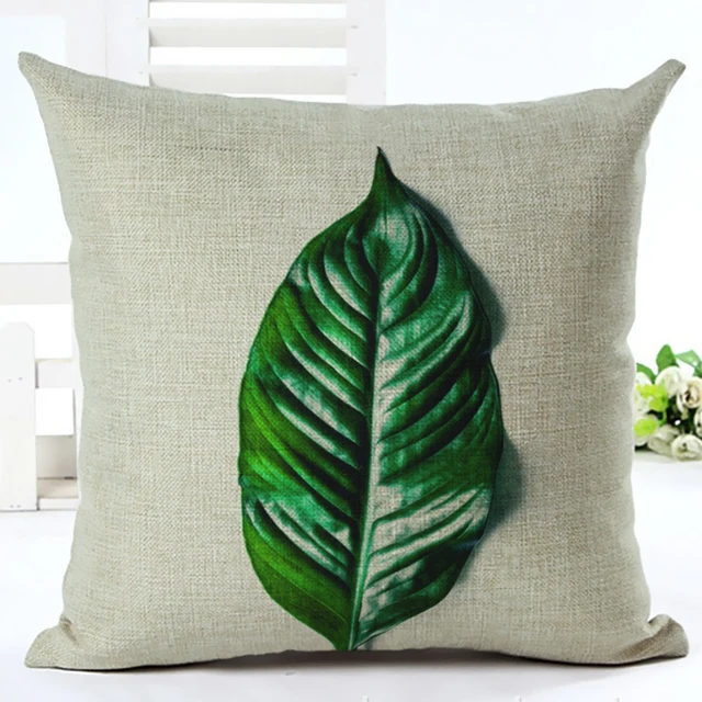 Green Sofa Throw Pillow Case Spring Leaf Cushion Cover Leaves Garden Almofadas Botanical Funda Cojines Home Green Sofa Throw Pillow Case Spring Leaf Cushion Cover Leaves Garden Almofadas Botanical Funda Cojines Home