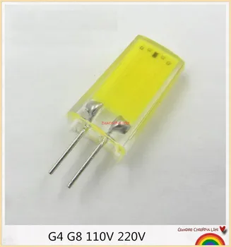 

G4 G8 6W LED Lamp 1909 COB Epistar Chip AC 110V/220V White Warm White for Crystal Chandelier Light