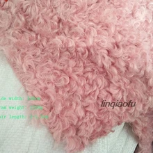 Высокая имитация овечьей завитой ткани бархат большой Завитый искусственный мех ткань для одежды