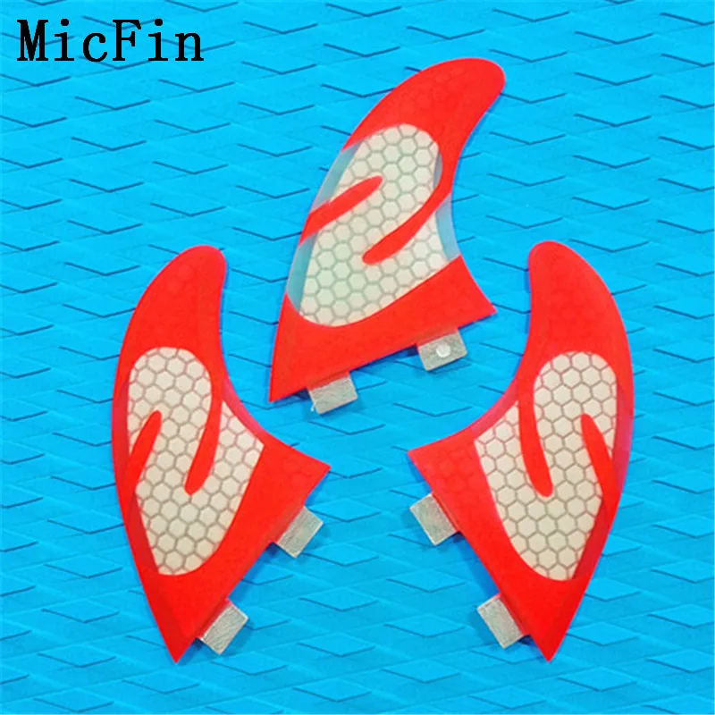 M-G5 2017 Micfin Новый quillas surf вафельная fcs плавники стекловолокна досок для серфинга плавники три ребра размер M-G5