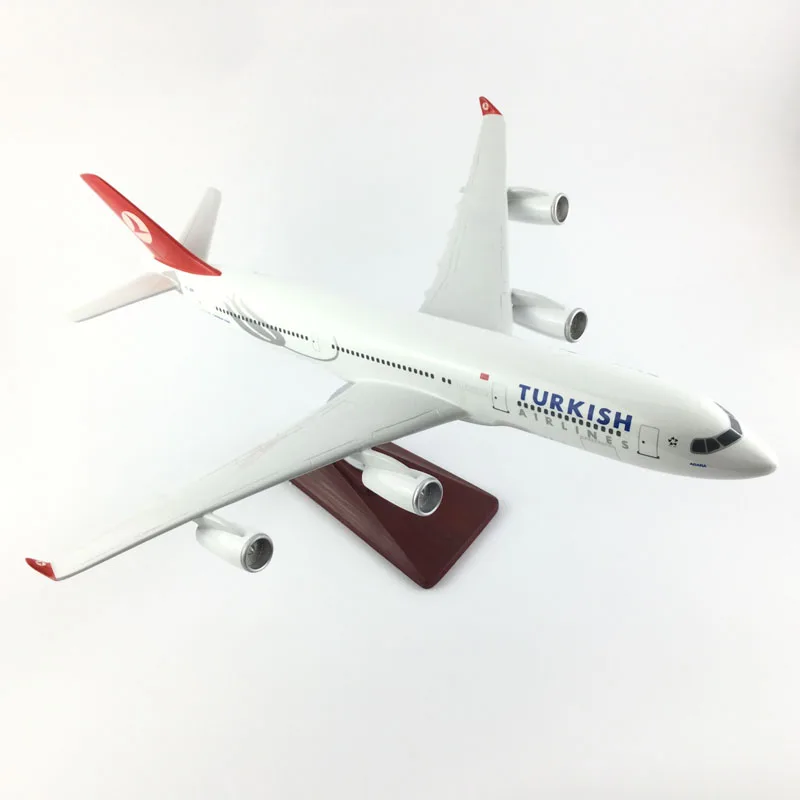 45-47 см Турецкие авиалинии A340 1:150 сплав металла самолет коллекция моделей игрушечные самолеты подарки бесплатно Экспресс EMS/DHL/