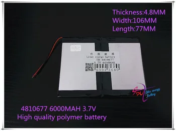 

3.7V 6000mAH 4810677 Polymer lithium ion / Li-ion battery for tablet pc cell phone POWER BANK